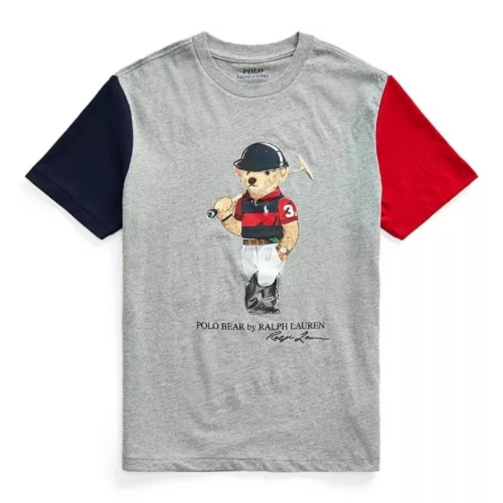 Polo Ralph Lauren Classic Fit Paneled Polo Bear Crewneck t-shirt Size 18 / 20 XL